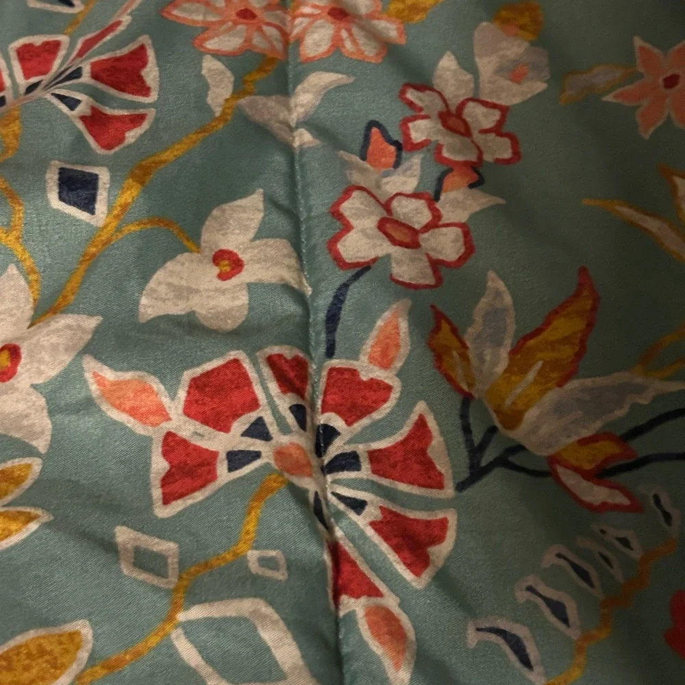 NWT Floral Teal and Orange Bedding Set